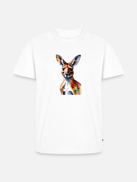 Kangaroo Design - Men's Premium T-Shirt - white