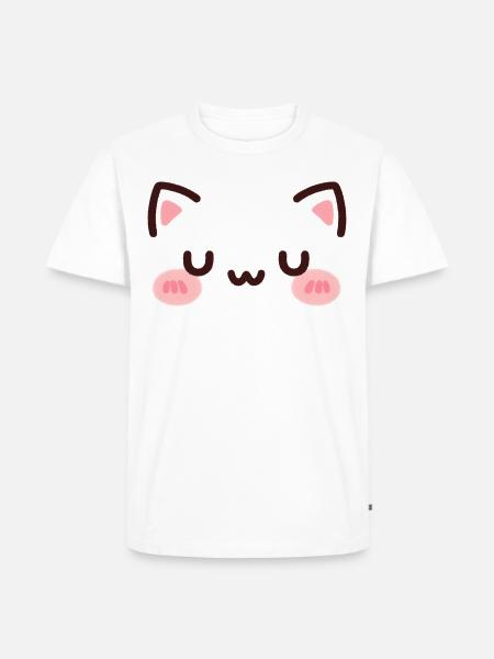 Cat Uwu Face - Men's Premium T-Shirt - white