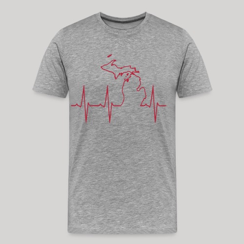 Michigan Heartbeat - Men's Premium T-Shirt