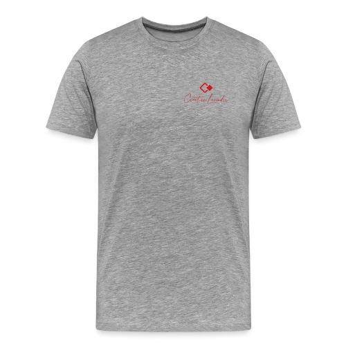 CROATIAN LAVENDER LOGO MONOCHROME RED CMYK - Men's Premium T-Shirt