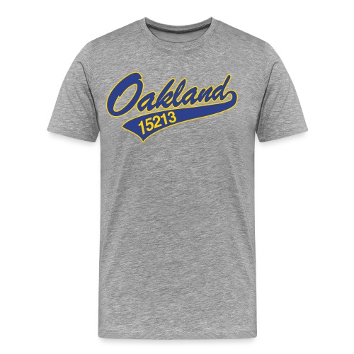 Oakland Gold_blue stroke - Men's Premium T-Shirt