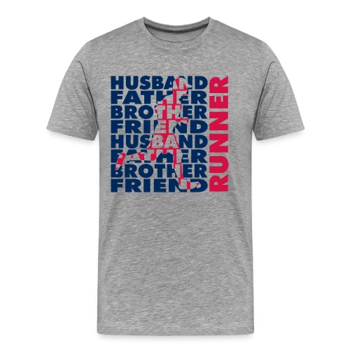 HUSBAND FATHER RUNNER - Men's Premium T-Shirt