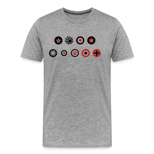 Axis & Allies Country Symbols - 3 Color - Men's Premium T-Shirt