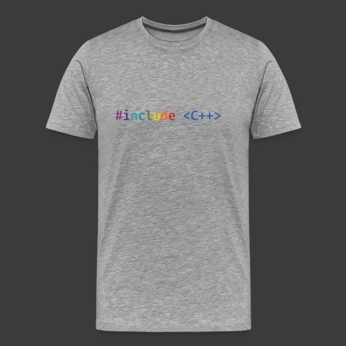 Rainbow Include C++ (Light Background) - Men's Premium T-Shirt