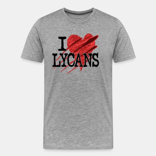 I Heart Lycans Werewolf Love Slogan - Men's Premium T-Shirt