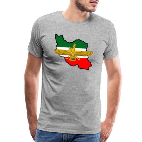 Iran Map Faravahar 2 - Men's Premium T-Shirt