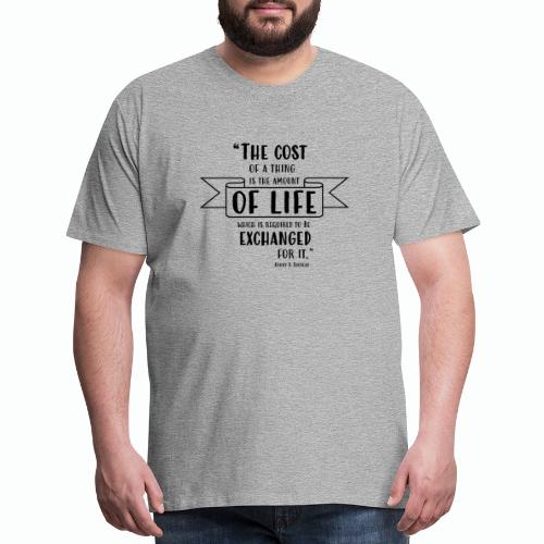 T-SHIRT HENRY THOREAU QUOTE - Men's Premium T-Shirt