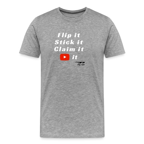 Flip It White Design T-Shirt - Back Flip Inverted - Men's Premium T-Shirt