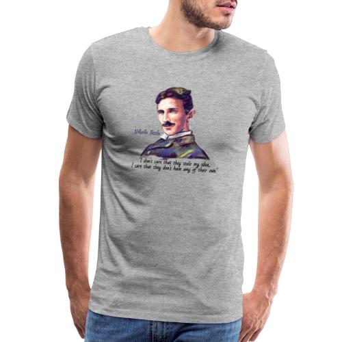Nikola Tesla, The Genius - Men's Premium T-Shirt