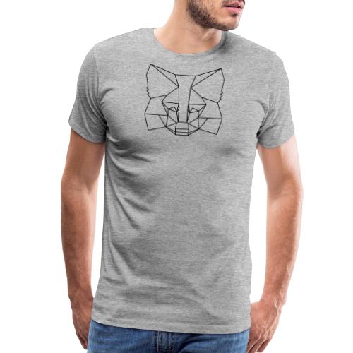 MetaMask Fox Outline black - Men's Premium T-Shirt