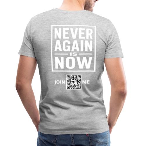 Never Again (white, back-facing) - Men's Premium T-Shirt