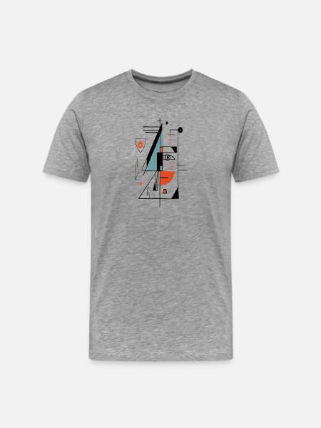 Unique face design - Men's Premium T-Shirt - heather gray