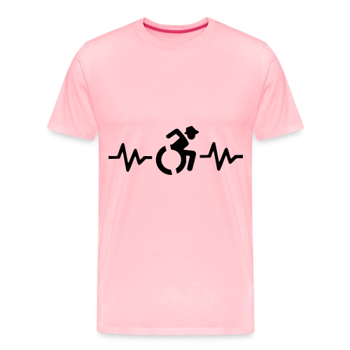 Wheelchair heartbeat, for wheelchair users # - Men's Premium T-Shirt