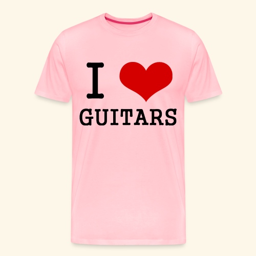 I love guitars - Men's Premium T-Shirt