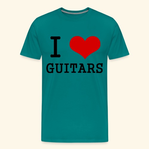 I love guitars - Men's Premium T-Shirt