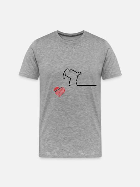 heart bag - Men's Premium T-Shirt - heather gray