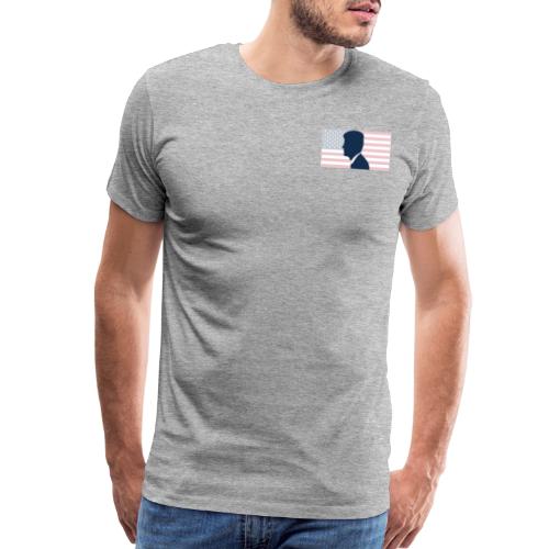 JFK on Flag - Pocket - Men's Premium T-Shirt