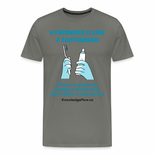 A Password is Like a Toothbrush...(2) - Men's Premium T-Shirt