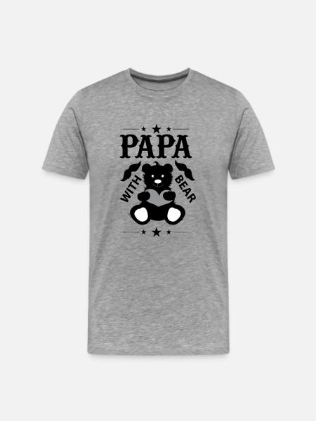 Papa Bear - Men's Premium T-Shirt - heather gray