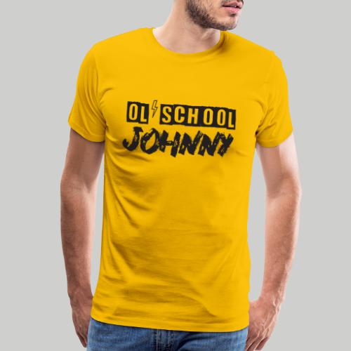 Ol' School Johnny Logo - Black Text - Men's Premium T-Shirt