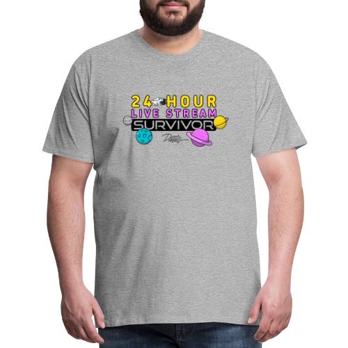 24-HOUR LIVE STREAM SURVIVOR - Men's Premium T-Shirt