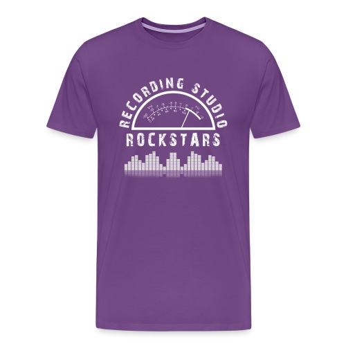 Recording Studio Rockstars - White Logo - Men's Premium T-Shirt