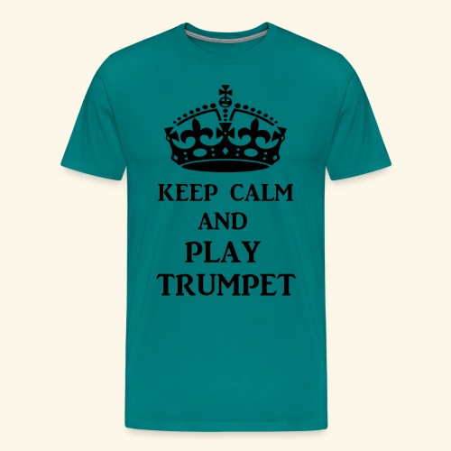 keep calm play trumpet bl - Men's Premium T-Shirt