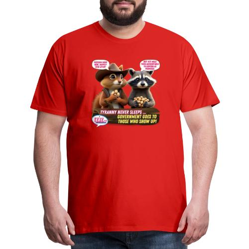 Freedom Squirrel and Raccoon - Men's Premium T-Shirt