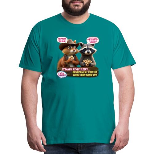 Freedom Squirrel and Raccoon - Men's Premium T-Shirt