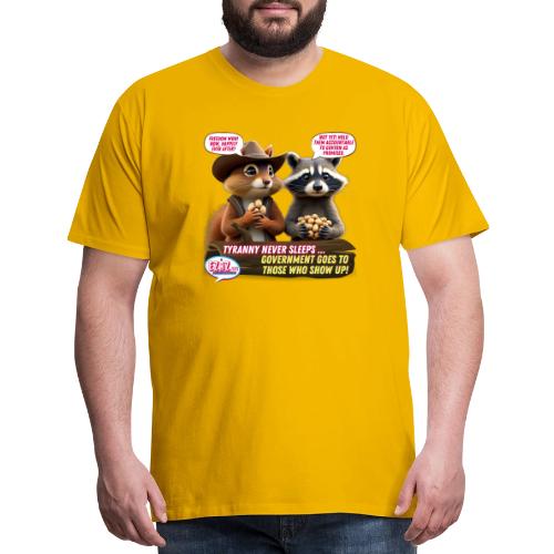 Freedom Squirrel and Raccoon - Men's Premium T-Shirt