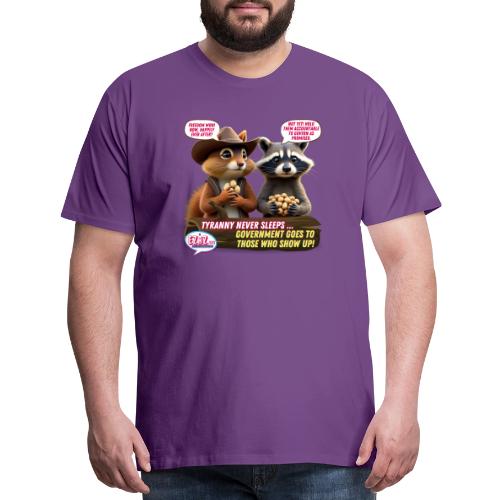Freedom Squirrel and Raccoon - Men's Premium T-Shirt