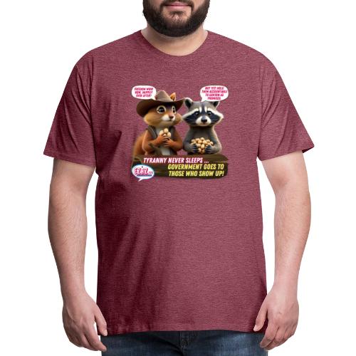 Freedom Squirrel and Raccoon - Men's Premium T-Shirt