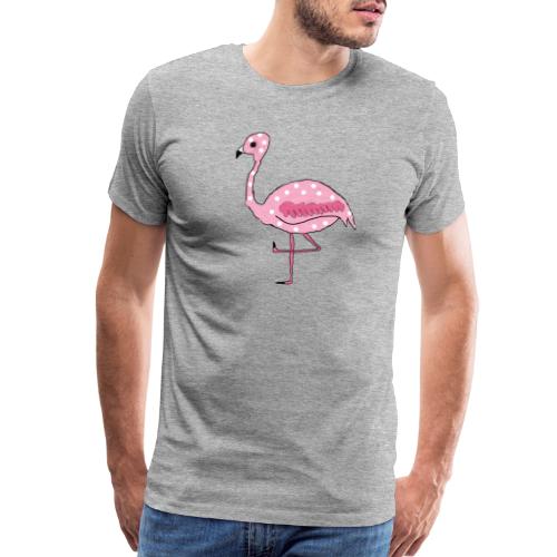 Polka Dotted Flamingo - Men's Premium T-Shirt