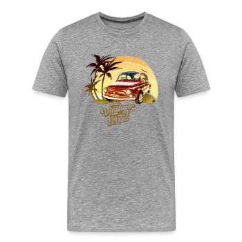 50th Birthday Decorations Men 50th Birthday 1972 - Men's Premium T-Shirt - heather gray - Front - Liam (192cm)