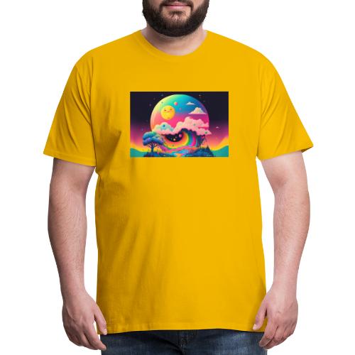 Island of Dreamlike Wonder's Rainbow Half Pipe - Men's Premium T-Shirt