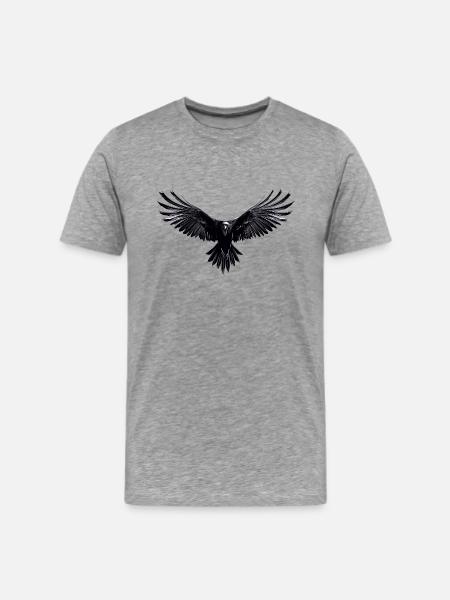 Raven - Men's Premium T-Shirt - heather gray