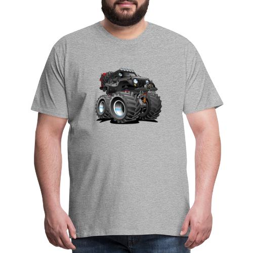 Off road 4x4 black jeeper cartoon - Men's Premium T-Shirt