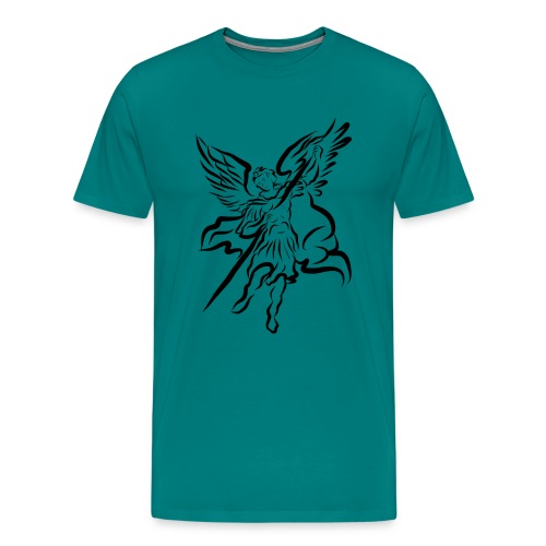 Archangel Michael Drawing - Men's Premium T-Shirt