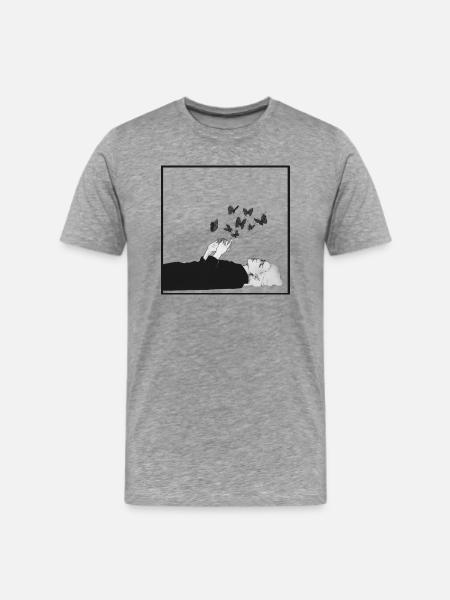 Breath of Butterflies - Men's Premium T-Shirt - heather gray