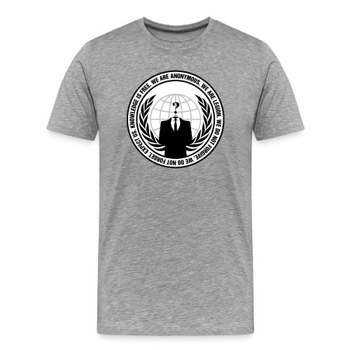 Anonymous Logo With Slogan png - Men's Premium T-Shirt