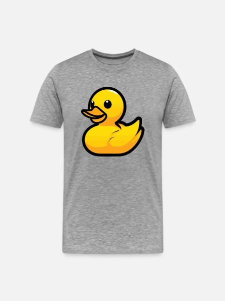 Ducky, rubber duck, duck power - Men's Premium T-Shirt - heather gray