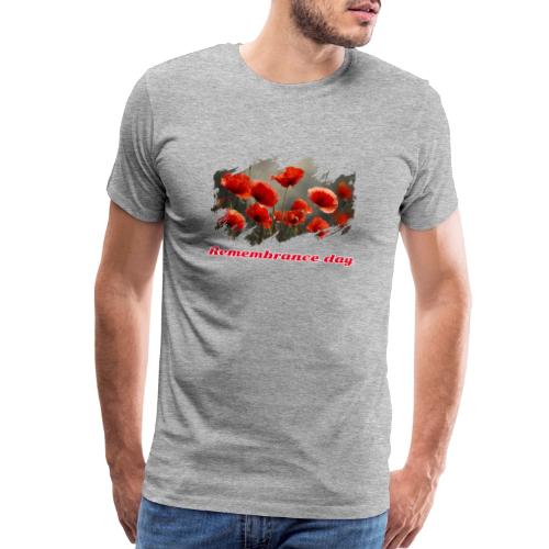 Remembrance Day with poppies - Men's Premium T-Shirt