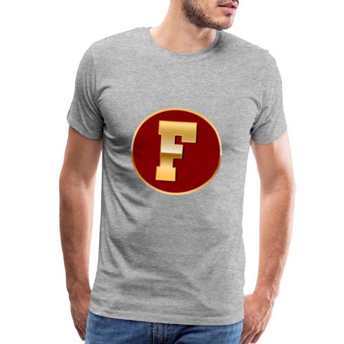Letter F – Capital Varsity Alphabet Monogram - Men's Premium T-Shirt