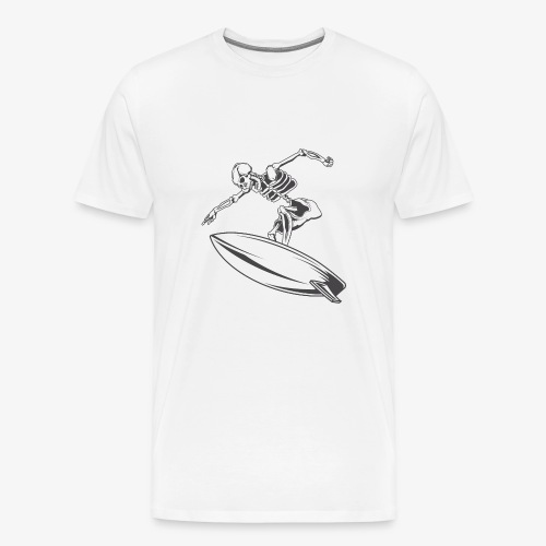 Surfing Skeleton 4 - Men's Premium T-Shirt