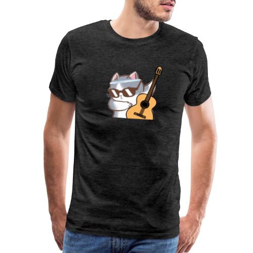 Cat Guitar T-Shirt - Men's Premium T-Shirt