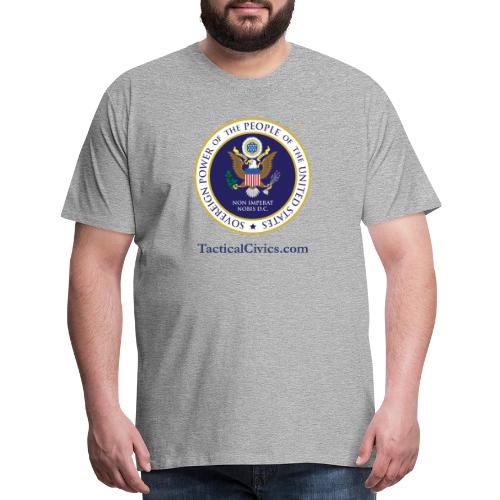 The People's Seal with blue url - Men's Premium T-Shirt