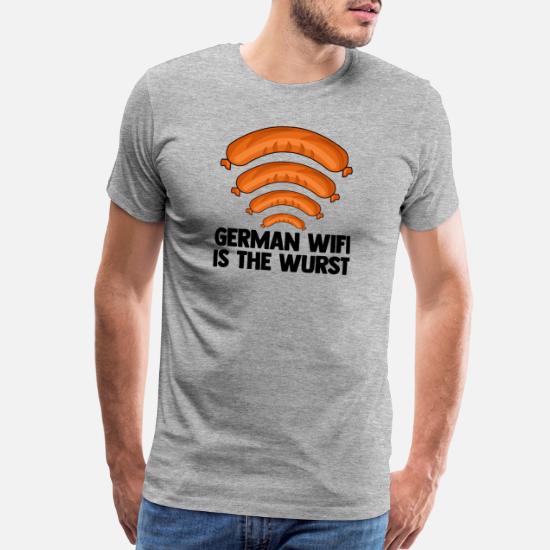 Vi ses synd Mesterskab German Wifi Is The Wurst Funny Quote Computer Nerd' Men's Premium T-Shirt |  Spreadshirt