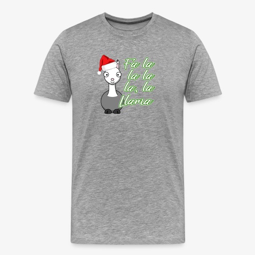 Christmas Llama Singing Christmas Carols - Men's Premium T-Shirt