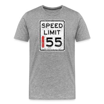 Speed Limit Sign - Men's Premium T-Shirt - heather gray - Front - Liam (192cm)