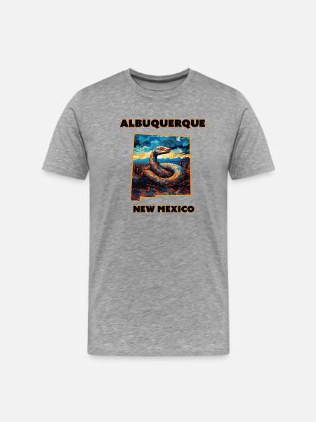 New Mexico - Rattlesnake - Men's Premium T-Shirt - heather gray